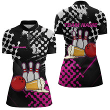 Load image into Gallery viewer, Pink Beer Bowling Shirts for Team Women Men Beer Bowling Polo&amp;1/4 Zip Bowl League MBL255