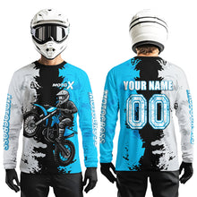 Load image into Gallery viewer, Light Blue Motocross Racing Jersey Custom Dirt Bike Shirts Men Kid Women Jersey XM420