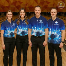 Load image into Gallery viewer, Custom Lightning Bowling Jersey for Men Bowling Team Shirts Bowling Uniform Polo &amp; 1/4 Zip HNT164