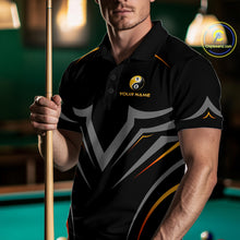 Load image into Gallery viewer, Custom  8 9 Ball Billiard Yin Yang Shirts for Men Billiard Team Shirts Billiard League Polo &amp; 1/4 Zip NNT89