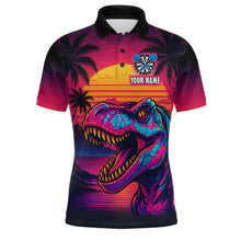 Load image into Gallery viewer, Custom Neon Dinosaur Dart Shirts For Men Dart Board Gifts Darts Team Jerseys Dart League NNT161