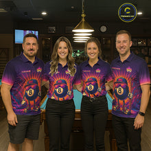 Load image into Gallery viewer, 8 Ball Billiard Shirts for Women Retro Custom Billiard Team Shirts Billiard League Polo &amp; 1/4 Zip NNT98