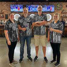 Load image into Gallery viewer, Custom US Flag Darts Shirt for Women Darts Team Jerseys Dart Tournament Polo &amp; 1/4 Zip NNT113