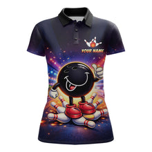 Load image into Gallery viewer, Custom Funny Bowling Jersey for Women Bowling Tournament Polo &amp; 1/4 Zip Bowling Team Shirts HNT221