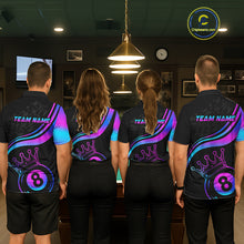 Load image into Gallery viewer, Neon 8 Ball Crown Billiard Shirts for Women Custom Billiard League Billiard Team Shirts Polo &amp; 1/4 Zip NNT103