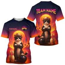 Load image into Gallery viewer, Custom Funny Cat Retro Bowling Shirt for Men Women Bowling Team Shirts Bowling Gifts HNT199