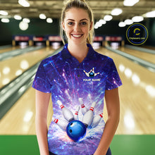 Load image into Gallery viewer, Custom Bowling Jersey for Women Bowling Uniform Polo &amp; 1/4 Zip Bowling Shirts for Bowler and Team HNT231