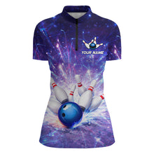 Load image into Gallery viewer, Custom Bowling Jersey for Women Bowling Uniform Polo &amp; 1/4 Zip Bowling Shirts for Bowler and Team HNT231