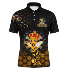 Load image into Gallery viewer, Custom Funny Queen Bee Dart Shirt Dart Team Jersey for Men Dartboard Polo &amp; 1/4 Zip Shirts NNT165
