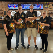 Load image into Gallery viewer, Custom Funny Queen Bee Dart Shirt Dart Team Jersey for Men Dartboard Polo &amp; 1/4 Zip Shirts NNT165