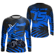 Load image into Gallery viewer, Custom Blue Off-Road Quad Bike Shirt Extreme ATV Motocross Shirts Kid Men Women UPF30+ DNT79