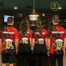 Load image into Gallery viewer, Custom Funny Red Beer 8 Ball Pool Billiard Shirt for Women Polo &amp; 1/4 Zip, Billiard Team Jerseys NNT147
