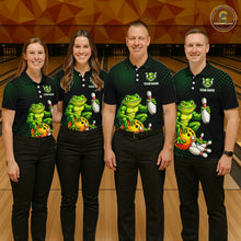 Load image into Gallery viewer, Custom Funny Frog Bowling Jersey for Men Bowling Team Shirts Bowling League Polo &amp; 1/4 Zip HNT246
