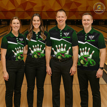 Load image into Gallery viewer, Custom Funny Crocodile Bowling Shirt Alligator Bowling Jersey for Men Polo &amp; 1/4 Zip HNT207