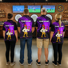 Load image into Gallery viewer, Custom Purple Funny Chicken Darts Shirt for Women Darts Team Jerseys Polo &amp; 1/4 Zip Dart League NNT131