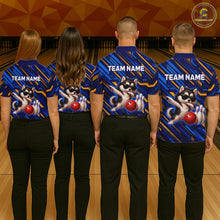 Load image into Gallery viewer, Custom Husky Dog Bowling Jersey for Men Bowling Uniform Polo &amp; 1/4 Zip Bowling Team Shirts HNT263