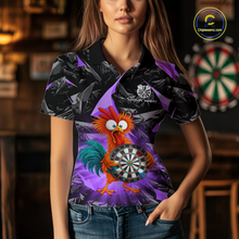 Load image into Gallery viewer, Custom Funny Purple Chicken Dart Shirts For Women Dart Board Gifts Darts Team Jerseys Dart League NNT152
