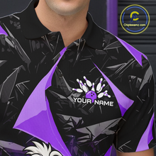 Load image into Gallery viewer, Custom Purple Funny Duck Bowling Jersey for Men Bowling League Bowling Team Shirts Polo &amp; 1/4 Zip HN233