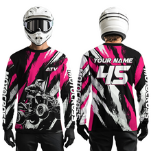Load image into Gallery viewer, Pink ATV Motocross Shirts Kid Men Women Custom Quad Bike Off-Road Shirt UPF30+ DNT60