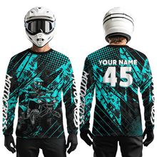 Load image into Gallery viewer, Custom Turquoise ATV Motocross Shirts Kid Men Women Off-Road Quad Bike Shirt UPF30+ DNT61