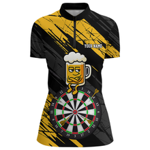 Load image into Gallery viewer, Custom Yellow Funny Beer Darts Board Dart Shirts For Women Darts Team Jerseys Dart Tournament NNT120