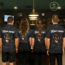 Load image into Gallery viewer, Custom Black Cobra Snake 8 Ball Billiard Shirt for Women Billiard Team Jersey Billiard League NNT188