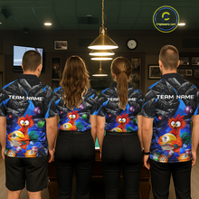 Load image into Gallery viewer, Custom Blue Funny Chicken 8 Ball &amp; 9 Ball Billiard Shirt for Women Billiard Team Jerseys NNT190