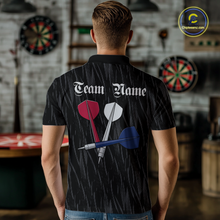 Load image into Gallery viewer, Custom American Flag Dart Shirts For Men Dart Board Shirts Polo &amp; 1/4 Zip Dart Jersey Team NNT126