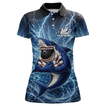 Load image into Gallery viewer, Custom Flame Shake Bowling Jersey for Women Polo &amp; 1/4 Zip Bowling Team Shirts HNT223