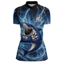 Load image into Gallery viewer, Custom Flame Shake Bowling Jersey for Women Polo &amp; 1/4 Zip Bowling Team Shirts HNT223