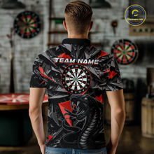 Load image into Gallery viewer, Red Custom Cobra Snake Dart Shirts for Men Dart Team Jersey Dartboard Gifts Polo &amp; 1/4 Zip NNT162
