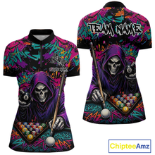 Load image into Gallery viewer, Custom Graffiti Grim Reaper 8 Ball Billiard Shirt for Women Billiard Team Jersey Billiard League NNT186