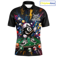 Load image into Gallery viewer, Custom Funny 8 Ball Pool Shirts Billiard Shirt for Men Billiard Team Jersey Billiard League NNT183