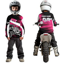 Load image into Gallery viewer, Personalized Pink UTV Off-Road Shirts UTV Motocross Racing Shirt Kid Men Women UPF30+ DNT90