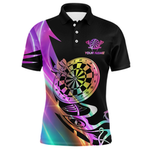 Load image into Gallery viewer, Custom Neon Pattern Dart Shirts For Men Dart Board Shirts Polo &amp; 1/4 Zip Dart Jersey Team NNT128
