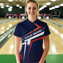 Load image into Gallery viewer, Custom Bowling Jersey for Women Bowling Team Shirts Bowling League Uniform Polo &amp; 1/4 Zip HNT171