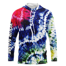 Load image into Gallery viewer, Colorful Wave Tie-Dye Pattern, Performance Long sleeve UV Protection Fishing Shirt, Gift For Fisherman TTN125