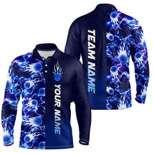 Load image into Gallery viewer, Bowling Shirt For Mens Custom Name Bowling Flame Lightning Team Jersey Shirt YYD0030
