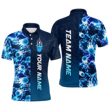 Load image into Gallery viewer, Bowling Shirt For Mens Custom Name Bowling Flame Lightning Team Jersey Shirt YYD0030