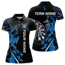 Load image into Gallery viewer, Black White Polo Shirts Custom Name Patriotic Dart Shirts For Women Dart Jerseys | Blue - Purple - Red  YYD0067