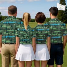 Load image into Gallery viewer, Golf Polo Shirts For Mens Custom Name, Golf Course Pattern Vintage Shirt Gifts YYD0031