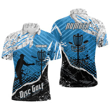 Load image into Gallery viewer, Disc Golf Abstract Grunge Mens Disc Golf Polo Shirt Custom Name And Number Disc Golf Gifts For Men YYD0036