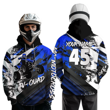 Load image into Gallery viewer, Blue Custom ATV Motocross Hoodie Men Women Quad Shirt ATV Riding Hoodie MHATV26