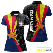 Load image into Gallery viewer, Arizona Flag Custom Bowling Team Shirts For Women, Patriotic Bowling League Shirt IPHW10718