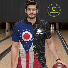 Load image into Gallery viewer, Ohio Flag Custom Bowling Team Shirts For Men, Patriotic Bowling League Shirt IPHW10720