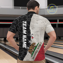 Load image into Gallery viewer, California Flag Custom Bowling Team Shirts For Men, Patriotic Bowling League Shirt IPHW10721