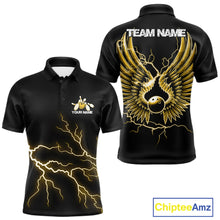 Load image into Gallery viewer, Custom Yellow Lightning Bowling Ball With Wings Bowling Men Team Shirt, Bowling Jerseys IPHW10732