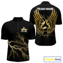 Load image into Gallery viewer, Custom Yellow Lightning Bowling Ball With Wings Bowling Men Team Shirt, Bowling Jerseys IPHW10732