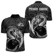 Load image into Gallery viewer, Custom Viking Dragon Bowling Quarter-Zip Team Shirts For Men, Celtic Bowling Shirt IPHW8584