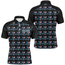 Load image into Gallery viewer, Custom American Flag Pickleball Polo Shirts For Men, Patriotic Pickleball Jerseys For Team IPHW6940